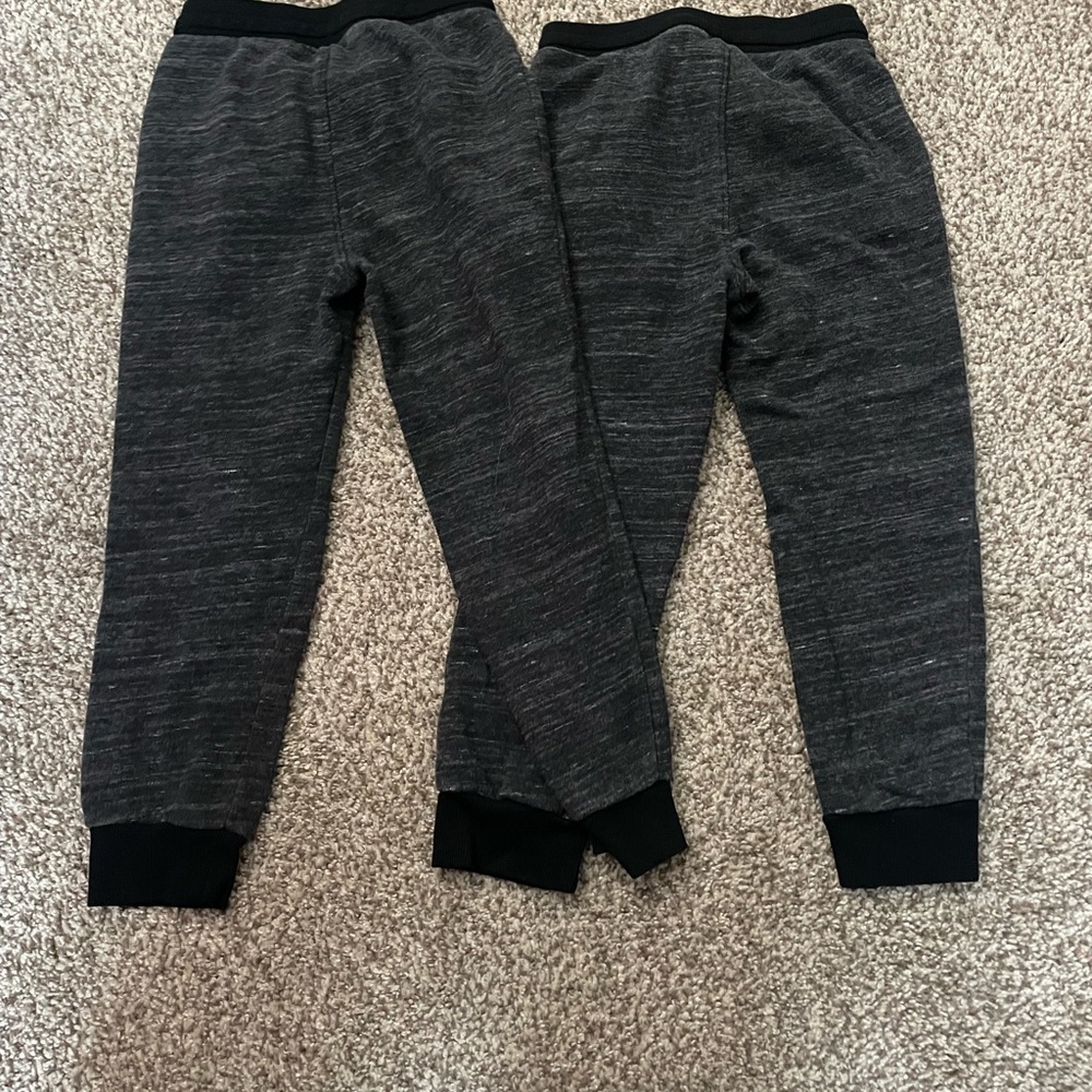 Blackish gray functional drawstring joggers 5T great condition! Two pairs